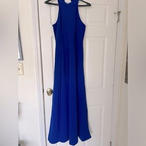 Formal cobalt blue with flattering elegant collar!